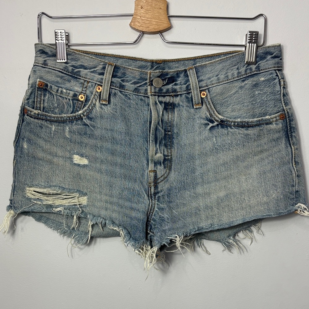 Levi's 501 Blue Denim Jean Shorts
